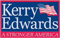 Identidad visual de Kerry y Edwards