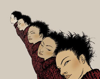 Alfabeto de Yuko shimizu" title="Letra Q: "Quintuplets In Queue