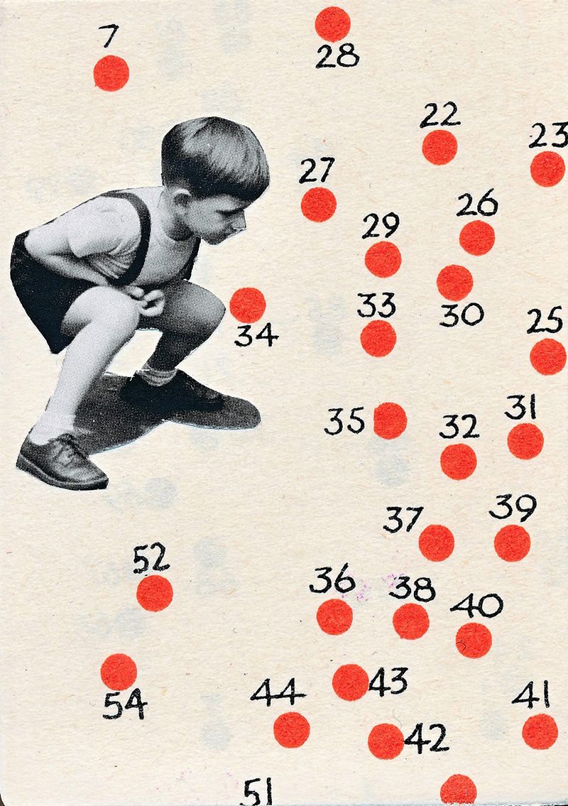 Ilustración de autor desconocido, serie 'The Game of Art', c. 1950-1960 Connect-the-dots collage